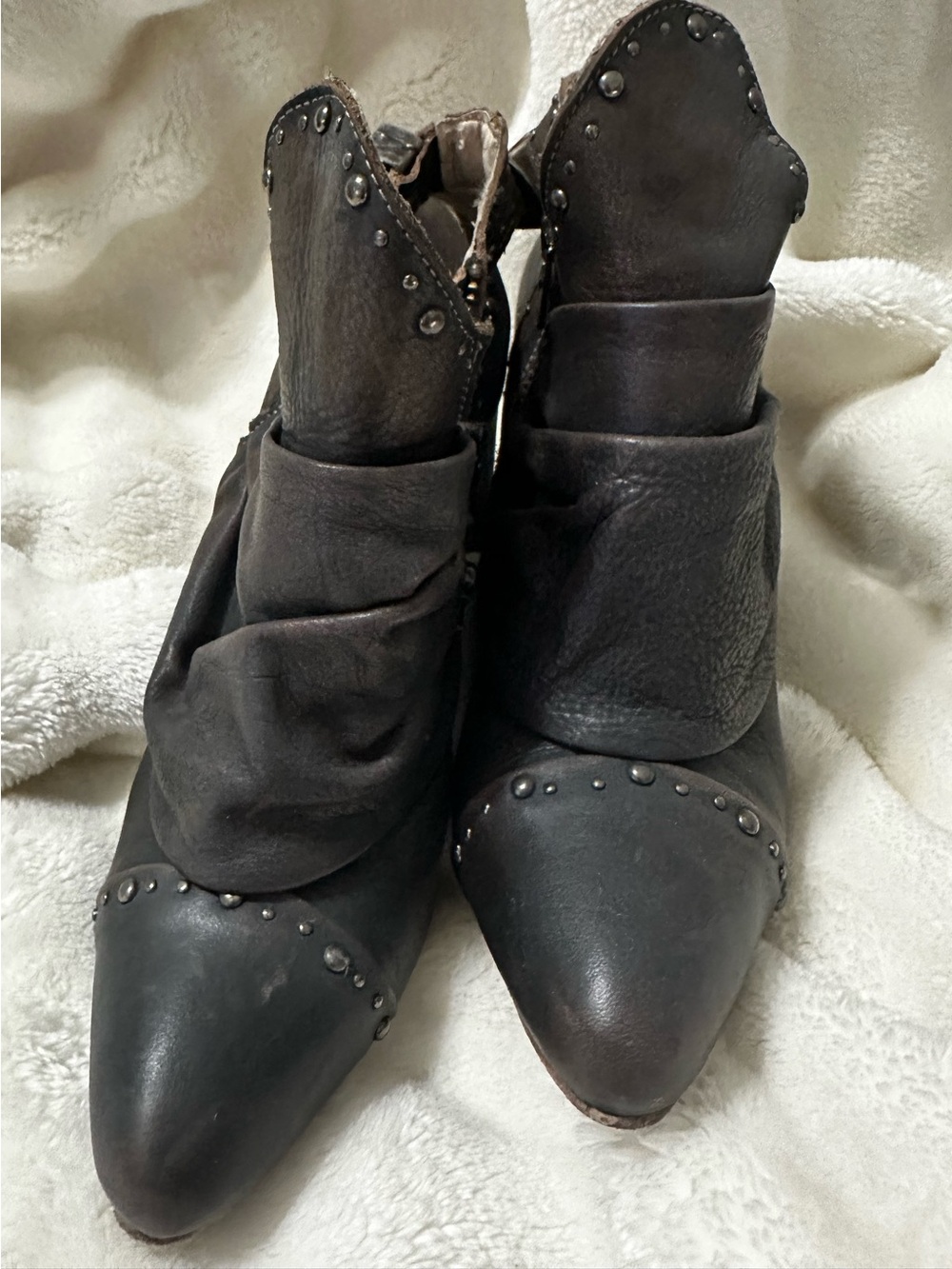 Freebird Jericho Women’s Black Studded Pointed-Toe Ankle Boots